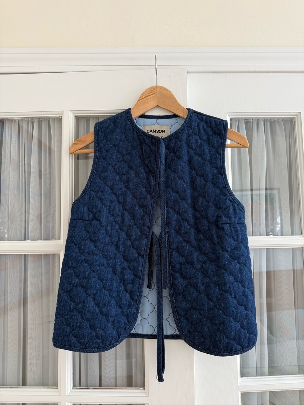 Damson Quilted Navy Sleeveless Vest